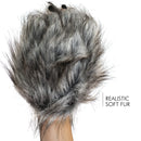 Wolf Paw Costume Gloves - Grey Hairy Werewolf Claw Cuffs Hands Monster Animal Hand Paws Costume Accessories for Kids and Adults