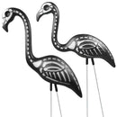 Zombie Skeleton Flamingo Yard Ornaments with Stakes, Pack of 2