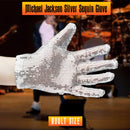 Michael Jackson Sequin Glove - White Right Handed Glove Costume Accessory - 1 Piece