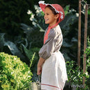 Colonial Pioneer Womens Bonnet - Revolutionary War Red and... Gingham Pilgrim Women Bonnets Sun Hats Dress Up Costume Accessories