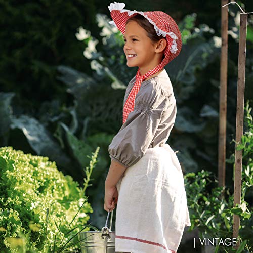 Skeleteen Colonial Pioneer Womens Bonnet - Revolutionary War Red and White Gingham Pilgrim Women Bonnets Sun Hats Dress Up Costume Accessories Skeleteen Colonial Pioneer Womens Bonnet - Revolutionary War Red and White Gingham Pilgrim Women Bonnets Sun Hats Dress Up Costume Accessories