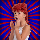 Auburn Lucy Costume Wig - Red 50s Housewife Costume Hair Updo Wigs Accessories for Girls