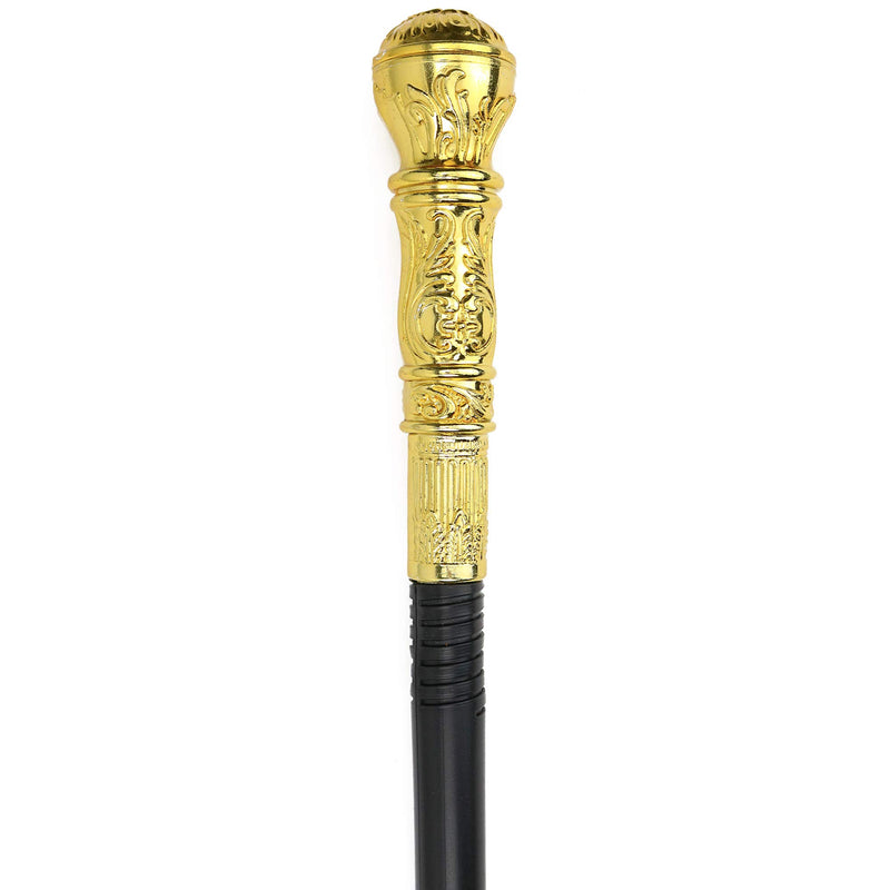 Gold Costume Walking Cane Elegant Prop Stick Dress Canes Costume Accessories for Adults and Kids