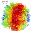 Colorful Clown Costume Wig - Multicolored Afro Clown Wig Costume Accessories for Kids and Adults