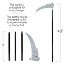 Scythe Staff with Skulls - Grim Reaper Death Scythe Costume Accessories Weapon Prop