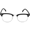 Clear Lens Costume Glasses - Non Prescription Horn Rimmed Fake Club Eyeglasses for Adults and Children Black