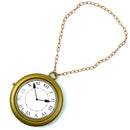 Jumbo Gold Clock Necklace - White Rabbit Clock, Hip Hop Rapper Clock - 1 Piece