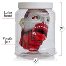 Laboratory Head in Jar - Gory Fake Severed Face Scary Party Decorations Props for Insane Asylum Haunted House Décor