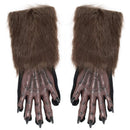 Werewolf Hand Costume Gloves - Brown Hairy Wolf Claw Hands Paws Monster Costume Accessories for Kids and Adults