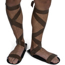 Greek Roman Brown Sandals – Lace Up Biblical Egyptian Gladiator Costume Sandal Shoes for Men and Women