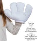 Cartoon Hand Gloves Costume - Giant White Puffy Hands Character Costumes Accessories for Adults and Kids