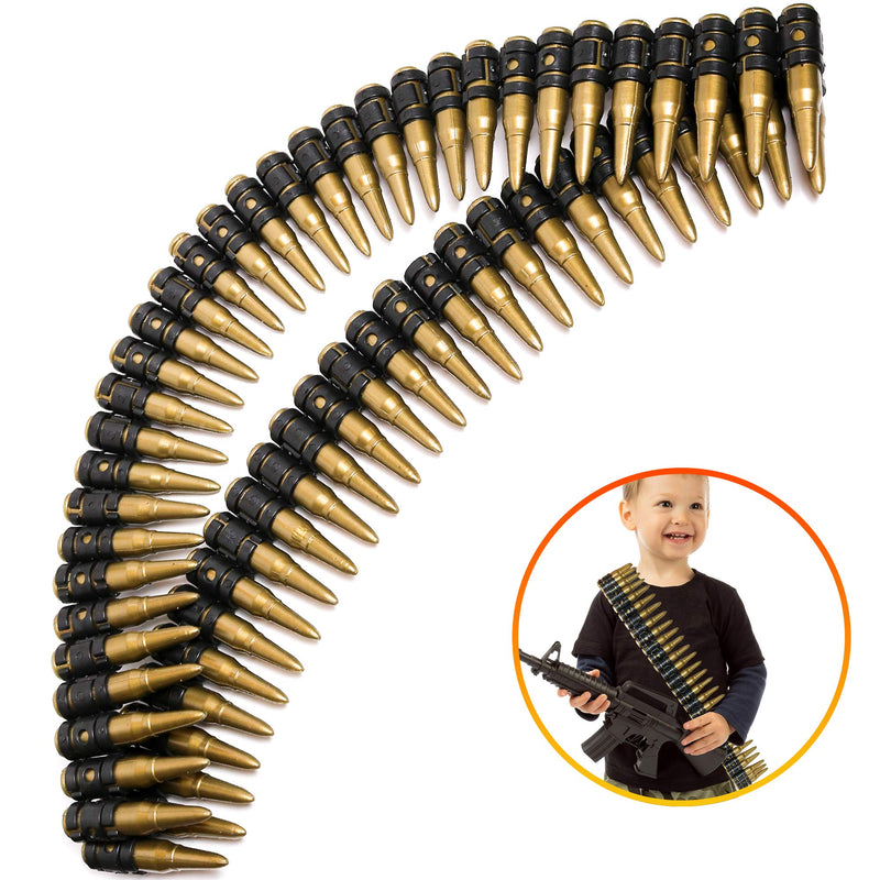 Skeleteen Fake Bullet Army Belt - Plastic Bandolier Military Toy Ammo  Costume Accessories Props for Kids and Adults