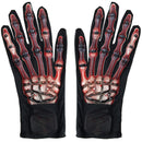 Blood Zombie Skeleton Gloves - Skeleton Hands with Realistic Blood Costume Accessories Gloves - 1 Pair