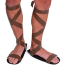 Brown Roman Lace Sandals - Greek Egyptian Gladiator Biblical Costume Sandal Shoes for Men and Women
