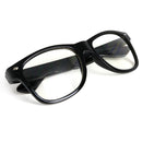 Retro Nerd Costume Glasses - Oversized Black Hipster Eyeglasses with Clear Lenses - 1 Pair