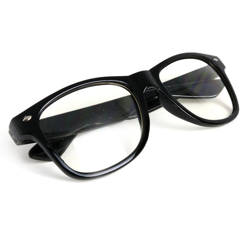 Oversized Men Fashion Eyeglasses Clear Lens Fashion Frames Black
